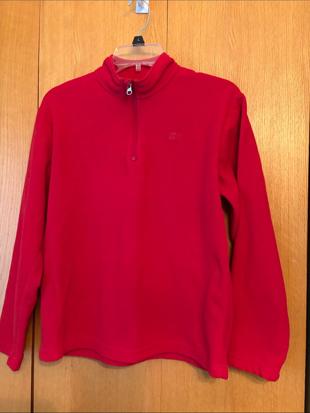 Starter Boy’s Size XXL 18 Red Fleece Zipper pullover shirt top Jacket layer GUC